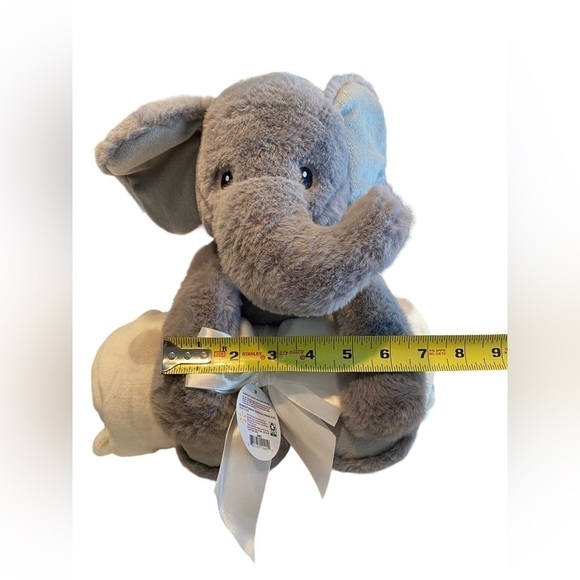 Parent's Choice Baby & Toddler White & Gray Dot Blanket & Plush Elephant Toy Set - Picture 12 of 14